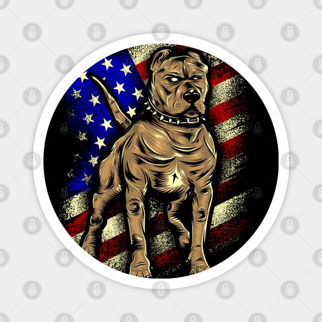 American Pitbull Terrier Magnet by Stayhoom